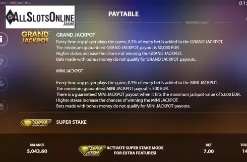 Paytable