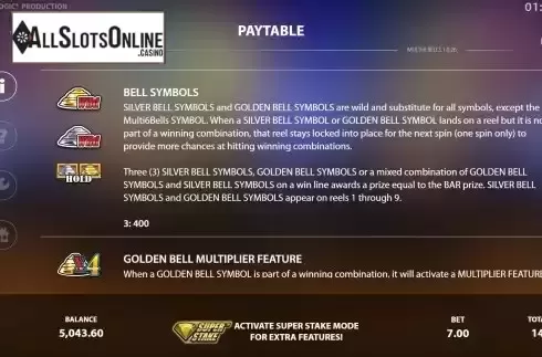 Paytable 3