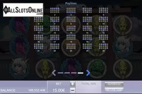 Paytable 4. Onmyoji from Gamatron