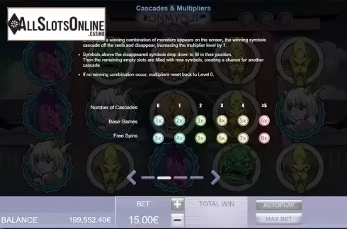 Paytable 2. Onmyoji from Gamatron