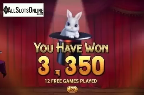 Free Spins Win Screen. Presto from Habanero