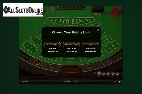 Reels screen. Punto Banco (GVG) from GVG
