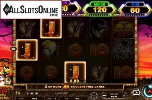 Win Screen 1. Roaming Reels Raging Roosters from Ainsworth