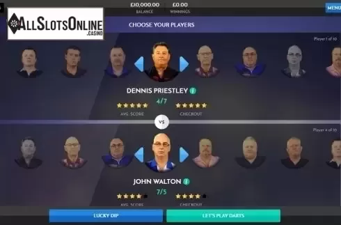 Reel screen. Rush Darts Live from Inspired Gaming
