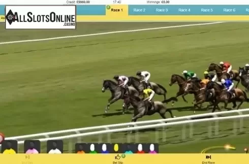 Reel screen. Rush Horses Live from Inspired Gaming