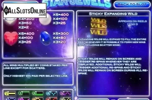 Screen3. Star Jewels from Rival Gaming
