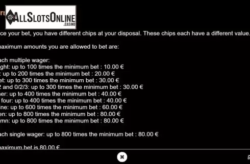 Information screen 3. Steampunk Roulette from GAMING1