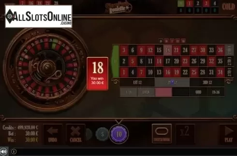 Win screen 2. Steampunk Roulette from GAMING1