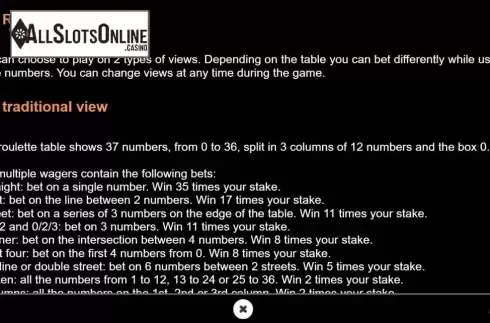 Information screen 2. Steampunk Roulette from GAMING1