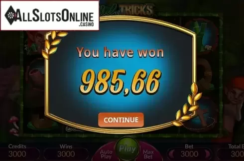 Win Screen 1. Swirl of Tricks from Ipanema Gaming