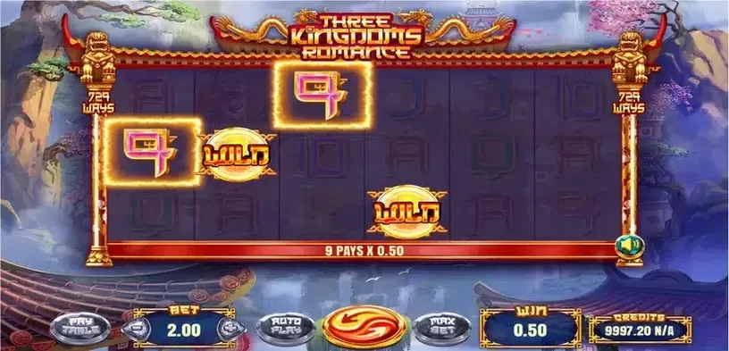 Three Kingdoms Romance slot screenshot 2
