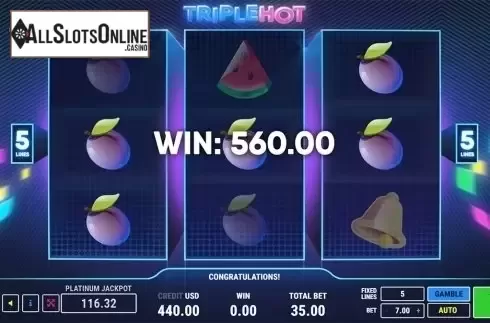 Win screen 2. Triple Hot	 from Fazi