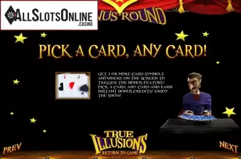 Paytable 4. True Illusions from Betsoft