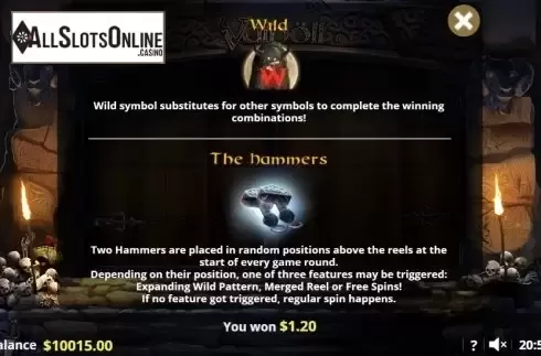 Paytable 2. Valhôll Hall of The Slain from Lady Luck Games