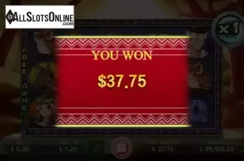 Win Free Spins screen