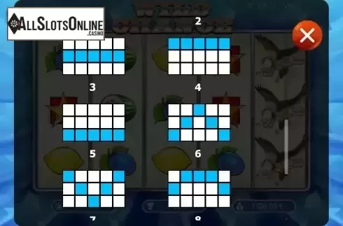 Paylines screen