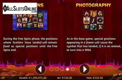 Features screen