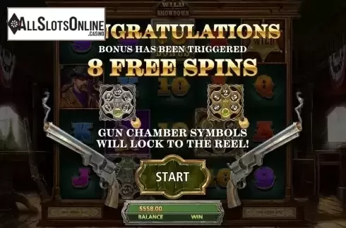 Free Spins Win Screen