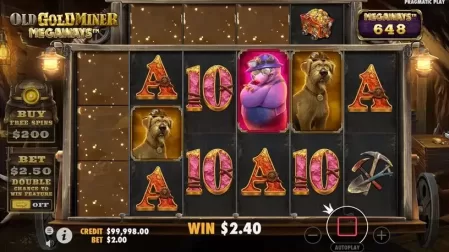 Old Gold Miner Megaways slot screenshot 2