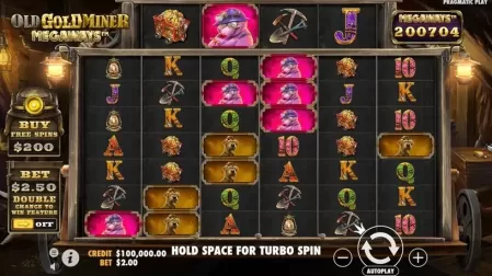 Old Gold Miner Megaways slot screenshot 1