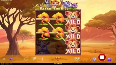 Safari Cubs Go Wild slot screenshot 2