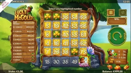 Slingo Lucky McGold slot screenshot 2