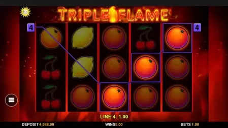 Triple Flame slot screenshot 3