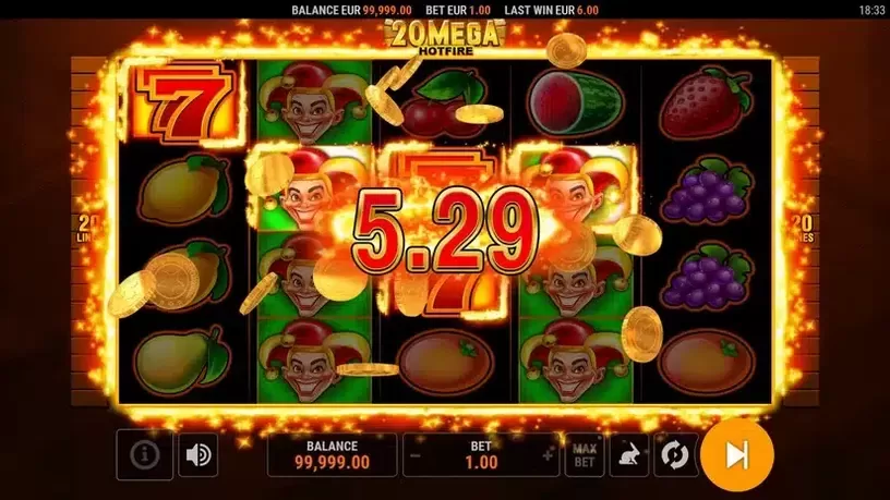 20 Mega Hotfire slot screenshot 3