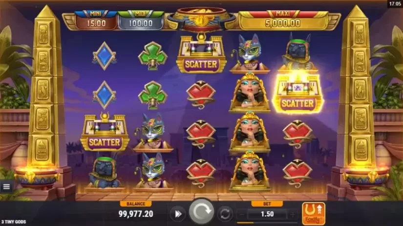 3 Tiny Gods slot screenshot 2