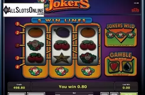 Wild. 5 Line Jokers from Greentube