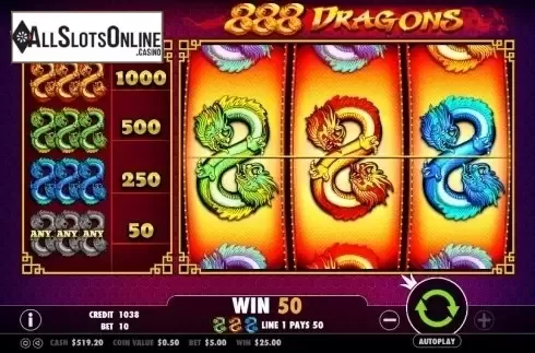 Screen 2. 888 Dragons (Pragmatic Play) from Pragmatic Play