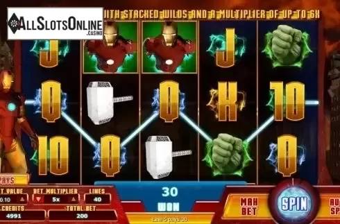 Win Screen . Action Heroes from TOP TREND GAMING