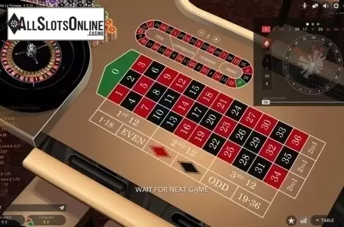 Game Screen. Auto Roulette La Partage (Evolution Gaming) from Evolution Gaming