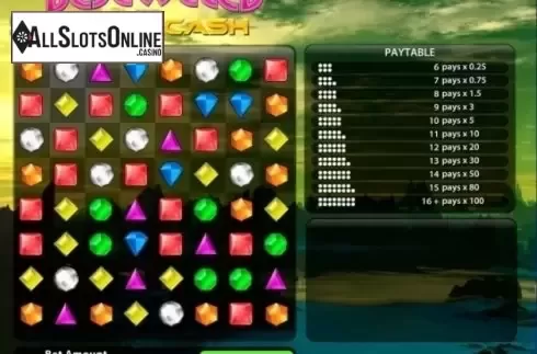 Game Workflow screen. Bejeweled Hypercash from Gamesys