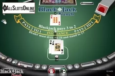 Game Screen. Blackjack French (iSoftBet) from iSoftBet