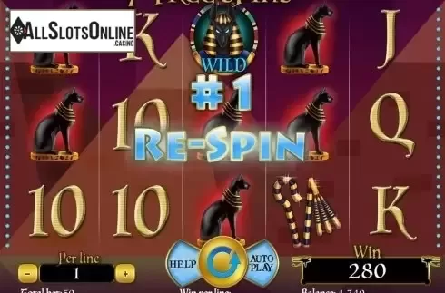Respin screen. Book of Guardians from Spinomenal