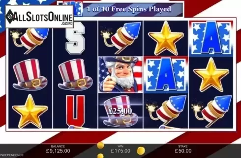 Free Spins Win. Book of Independence from Inspired Gaming