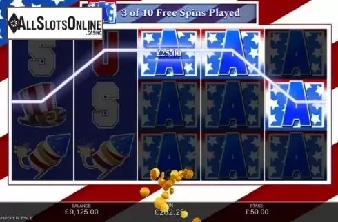 Free Spins Win 2. Book of Independence from Inspired Gaming