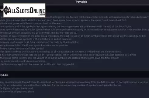 Game Features screen 2