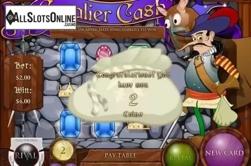 Screen4. Cavalier Cash Scratch and Win from Rival Gaming