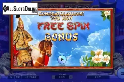 Free Spins screen