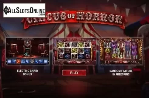 Start Screen. Circus of Horror from GameArt