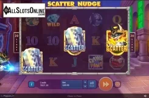 Scatter screen. Claws vs Paws from Playson