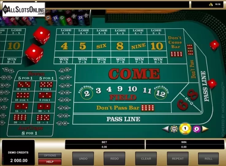 Game Screen. Craps (Microgaming) from Microgaming