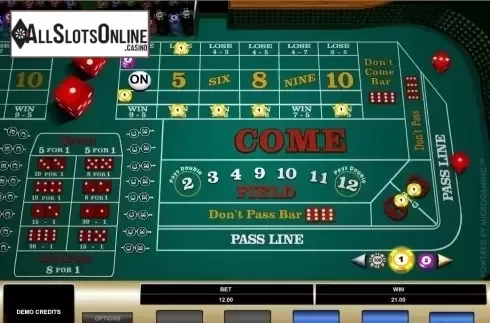 Game Screen. Craps (Microgaming) from Microgaming