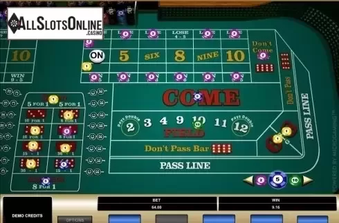 Game Screen. Craps (Microgaming) from Microgaming