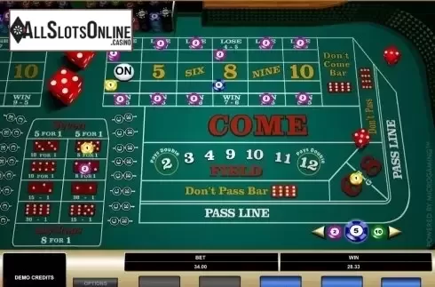 Game Screen. Craps (Microgaming) from Microgaming