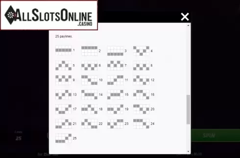 Paytable. Diamond Stack from Roxor Gaming