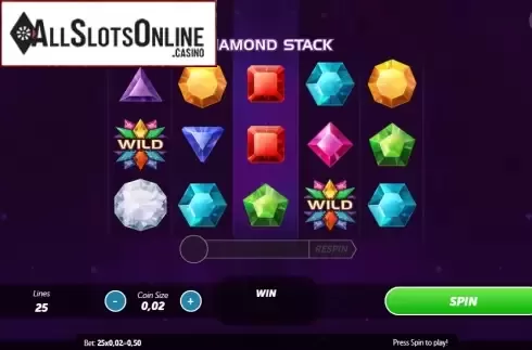 Reel Screen. Diamond Stack from Roxor Gaming