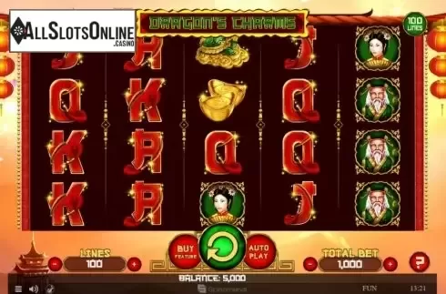 Reel Screen. Dragon's Charms from Spinomenal